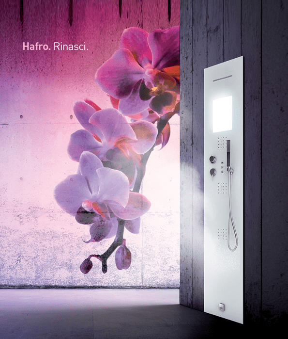 Rigenera, colonna doccia e bagno turco ad incasso da Hafro